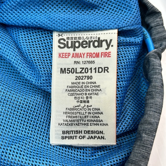 Superdry Men’s Dual Zip Through Cagoule Hooded Windbreaker - Picture 6 of 11